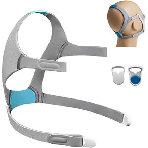 1 Pack CPAP Headgear for Resmed AirFit N20 with Magnetic Clips, Replacement Headgear Straps Compatible with Resmed Aritouch Mask N20 - Soft Plush Straps for Optimal Fit & Flexibility (Large)