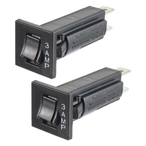 W28-XQ1A-3 Circuit Breaker 32V 3AMP; 2 Poles Snap-in Panel; 250V W28 Series (Pack of 2)