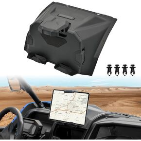 Electronic Device Table Holder for Teryx KRX 1000 20-24, Phone Tablet GPS Holder Sporty Electronic Device Mounts with Storage Box for Kawasaki Teryx KRX 1000 2020-2024 Accessories