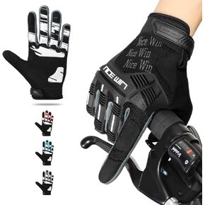 NICEWIN Cycling Gloves for Men Full Finger Riding Gloves Anti-Slip Breathable Mountain Bike Gloves Bicycle Riding Gloves with Knuckles Protection Gel Pad in Kuwait