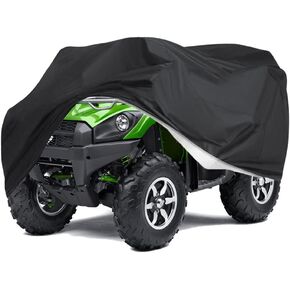 ATV Cover Waterproof Heavy Duty ATV Outdoor Storage Cover with Elastic Hem Quad Cover for Kawasaki, Arctic Cat, Honda, Polaris,Yamaha All Weather 4 Wheeler Protection