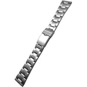 NewLife 20mm Silver Metal Watchband Men's Women's Stainless Steel Strap Replacement Wrist Band Bracelet with Clasp