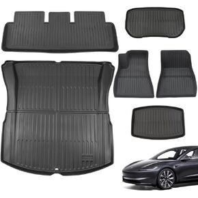 سجادات أرضية السيارة متوافقة مع Tesla New Model 3 لجميع الأحوال الجوية Cargo Liner 2024 in Kuwait