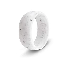 Speckled Active Silicone Rings - Active Version - White & Black - Premium Quality (White, 7)