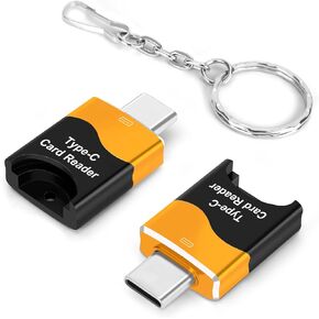 TF Card Reader, Micro SD Card Reader, Type C TF Memory Card Reader Adapter Compatible with Laptops, MacBook, Samsung Galaxy