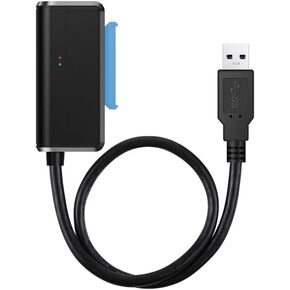 Xiwai Angled SATA 22 Pin Adapter to USB 3.0 Cable for 2.5" 3.5inch Hard Disk Drive SSD for Desktop Laptop