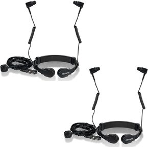 Retevis ETK007 Adjustable Throat Mic Two Way Radio Headset, Finger PTT, for Cycling, for RT22 RT21 H-777 RT68, Compatible with Kenwood Baofeng UV-5R Walkie-Talkie,Walkie Talkie Earpiece(2 Pack)