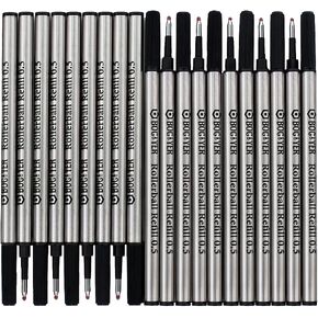 20 Count Bociyer Liquid Ink Rollerball Pen Refills | 0.5 mm | Black Ink
