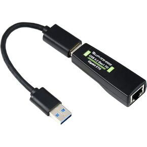 USB 3.2 Gen1 to Gigabit Ethernet Converter, RJ45 Gigabit Ethernet 10/100/1000Mbps Network Standard, Driver-Free, Plug and Play, Support Win7 /8/8.1/10, Linux, Android, etc.