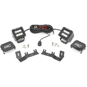 Rough Country 2" Flood LED Ditch Light Kit for 2014-2018 Chevy Silverado - 71053 in Saudi Arabia
