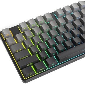 Guffercty kred 140- Keys Side Printed Keycap PBT Gradient Keycaps 75 Percent, Cherry Profile Minimalist Style Custom Shine Through Keyboard Keycap for Mechanical Keyboards(Grey Side Print) in Saudi Arabia