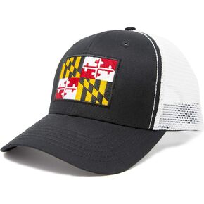 Premium Flag Hats - Snapback Trucker Baseball Hat Maryland