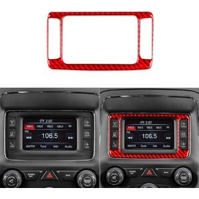 Real Soft Carbon Fiber Car Door Side AC Vent Outlet Panel Central Air Outlet Vent Frame Premium Sticker Set Compatible with Dodge Durango 2011-2020 Auto Interior Accessories red 6pcs