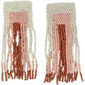 INK+ALLOY Beaded Boho Earrings for Women, Ava Luxe Seed Bead Fringe Trendy Summer Dangle Earrings, Hypoallergenic Handmade Jewelry for the Modern Bohemian, 2-Inch Length