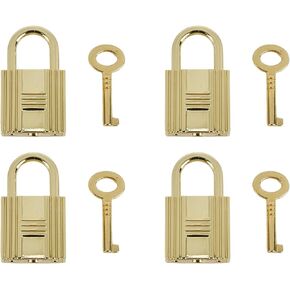 4 Pcs Mini Padlock Metal Padlock Mini Small Lock Luggage, Backpack, Diary, Bag，Jewelry Box Lock with Key，Golden