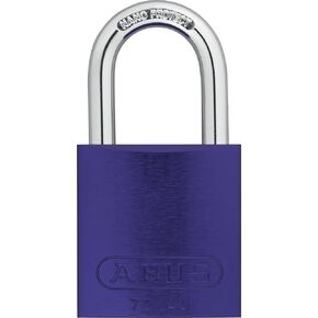 ABUS Purple 72/40 Lockout Tagout Padlock w/ 1" Shackle, Single Padlock, Keyed Alike, 1 Padlock with 2 Keys