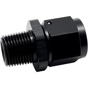 Straight Aluminum -3 AN AN3 Female Swivel to 1/8 NPT Male Hose Fitting, Black