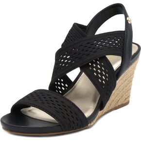 LONDON FOG Womens Pickwick Open Toe Espadrille Stretch Wedge Sandals