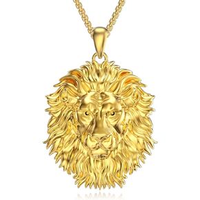 Lion Necklace S925 Sterling Silver Lion Head Medal 3D Lion Pendant Jewelry Lion King Animal Jewelry Gifts for Men Boys Father Son Women Lion Lover Father's Day Christmas Birthday