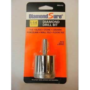1-1/4" 32 mm DiamondSure Diamond Drill Bit Hole Saw for Glass, Tile, Granite, Ceramic, Porcelain, Stone