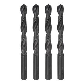 4pcs Jobber Drill Bits 13.5mm (17/32") Nitride Coated High Speed Steel (HSS) 4241 Twist Drill Bits for Stainless Steel Copper Aluminum Alloy Metal Wood Plastic, Black