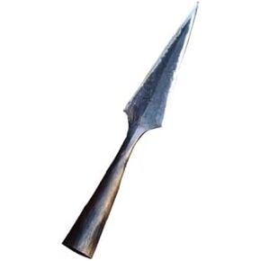 Medieval Functional Viking Age Spearhead Replica, Hand Forged from Iron, Sharpened Spear Head Hand Forged Viking Saga Spear Head