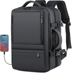 ALTOS OFFICE AND HOME. Expandable & Carry on Backpack, Extra Large 45L Airline Approved TSA, Synthetic Leather, Multiple Compartments, For Laptops up to 17", Water and scratch resistant, Comfortable
