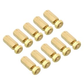 PATIKIL 15mm+6mm M5 Standoff Screws, 40 Pack Brass Hex PCB Standoffs Nuts for Motherboards, Computer Cases, Circuit Boards, Electronics, Gold Tone