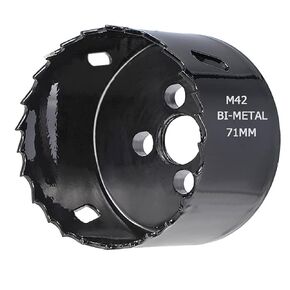 2.80 inch 71mm Hole Saw Blade，Corn Hole Drilling Cutter for Stainless Steel Cornhole Carbon Steel & BI-Metal Heavy Duty Steel