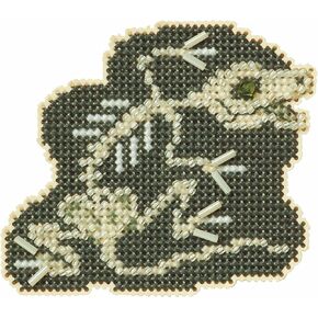 Mill Hill Lizzy Beaded Counted Cross Stitch Ornament Kit 2024 Autumn Harvest MH182424 Multicolor, 3 x 3 Inches