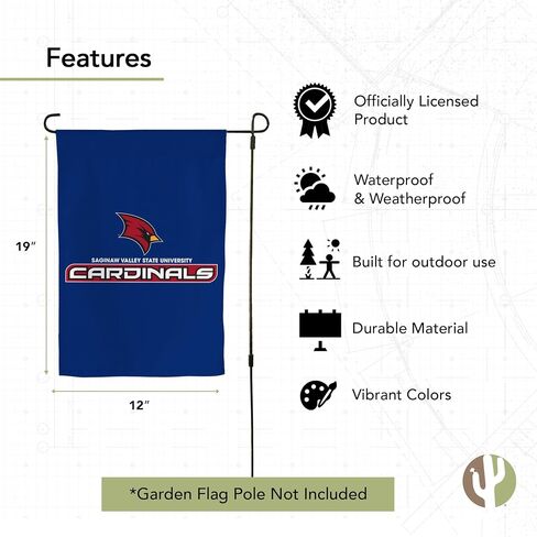 Desert Cactus Saginaw Valley State University Garden Flag SVSU Cardinals Banner 100% Polyester (Design 1) in Saudi Arabia