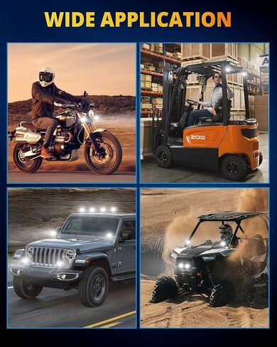 مصابيح LED دائرية 3 بوصة من NAOEVO، 42 وات 4200LM 150 درجة شعاع ضوء LED شريط إضاءة للطرق الوعرة، غلاف ألومنيوم 6063 ومصابيح ضباب مقاومة للماء لقارب شاحنة ATV UTV SUV، ضمان لمدة عام، قطعتان (أبيض) in Kuwait