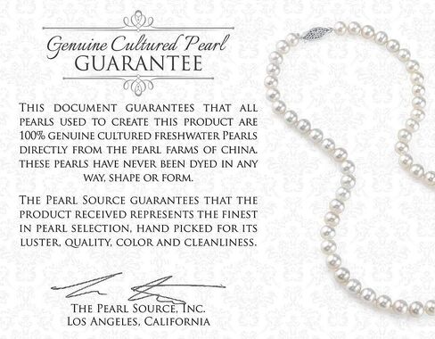 خاتم اللؤلؤ الأبيض الأصلي المزروع في المياه العذبة من بيرل سورس للنساء in Kuwait