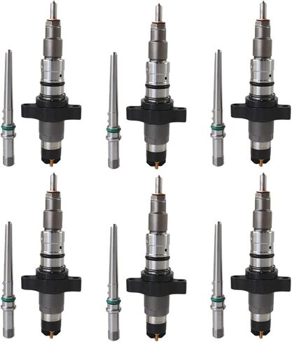 0445120238 حاقن الوقود 6 قطع متوافق مع دودج رام 2500/3500 الكمون 5.9 لتر 2004 2005 2006 2007 2008 2009 حاقن الوقود وأنابيب الموصل استبدال OE 0986435505 0445120103 in Kuwait