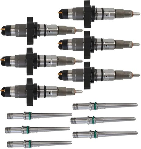 0445120238 حاقن الوقود 6 قطع متوافق مع دودج رام 2500/3500 الكمون 5.9 لتر 2004 2005 2006 2007 2008 2009 حاقن الوقود وأنابيب الموصل استبدال OE 0986435505 0445120103 in Kuwait