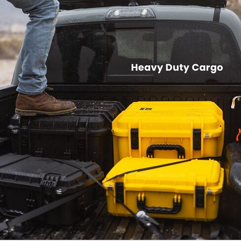 Seahorse 1220 Heavy Duty Hard Protective Equipment Crate With Accuform Foam - TSA Approved/Mil Spec / IP67 Waterproof/USA Made for Telescopes, Drones, Gimbal, Camera, Diving Equipment (Black) in Saudi Arabia
