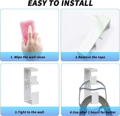 قطعة واحدة من شماعة خرطوم Cpap، حامل خرطوم Cpap معدني مضاد للتحرير للسرير، حامل قناع أنبوب خطاف Cpap بتصميم 2 في 1 لحمل خرطوم رأس CPAP، وأنبوب، حامل Cpap - قطعة واحدة باللون الأسود in Kuwait