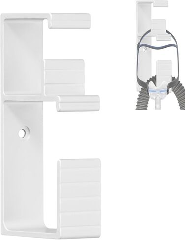 قطعة واحدة من شماعة خرطوم Cpap، حامل خرطوم Cpap معدني مضاد للتحرير للسرير، حامل قناع أنبوب خطاف Cpap بتصميم 2 في 1 لحمل خرطوم رأس CPAP، وأنبوب، حامل Cpap - قطعة واحدة باللون الأسود in Kuwait