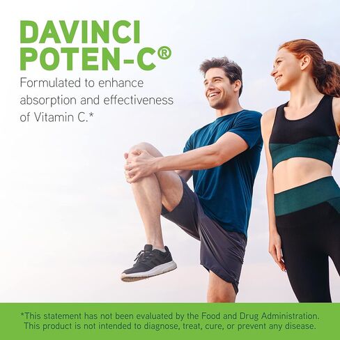 DAVINCI Labs Poten-C - يدعم وظيفة الجهاز المناعي وصحة الكولاجين* - فيتامين C والكالسيوم والمغنيسيوم والزنك والبوتاسيوم والمنجنيز والبيوفلافونويد - نباتي - خالي من الغلوتين - 90 قرصًا in Saudi Arabia