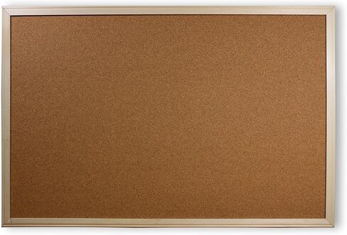 Flipside Products 24" x 36" (2' x 3') Cork Bulletin Board, Natural Wood Framed, Message and Vision Board, Memo Pin, Hanging Wall Mounted in Saudi Arabia