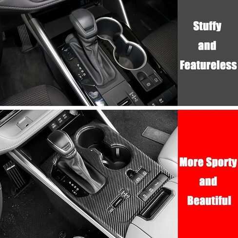 ABS Carbon Fiber Style Accessories Exterior Door Handle Cover Trim Strip Sticker Compatible with Toyota Highlander 2020-2022 Hybrid Platinum (Door Handle Cover) in Saudi Arabia