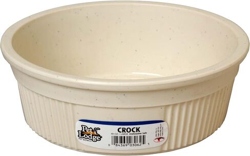 Pet Lodge® Crock Pet Bowl | Heavy Duty Plastic | Dog Feed & Water Bowl | Granite | 2.5 Cups | Medium in Saudi Arabia