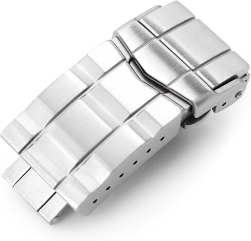 MiLTAT 18mm Watch Bands استبدال المشبك زر التحكم SUB Diver Buckle in Kuwait