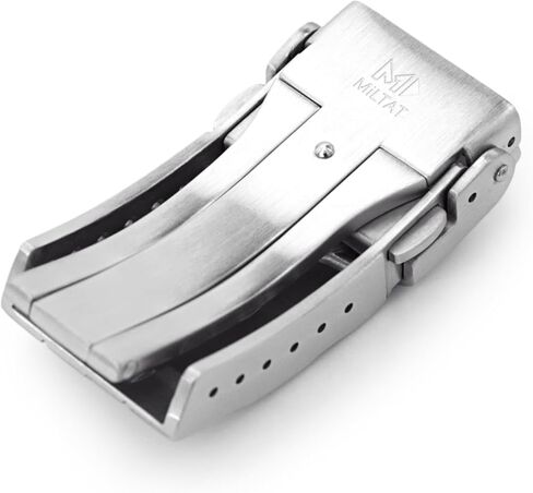 MiLTAT 18mm Watch Bands استبدال المشبك زر التحكم SUB Diver Buckle in Kuwait