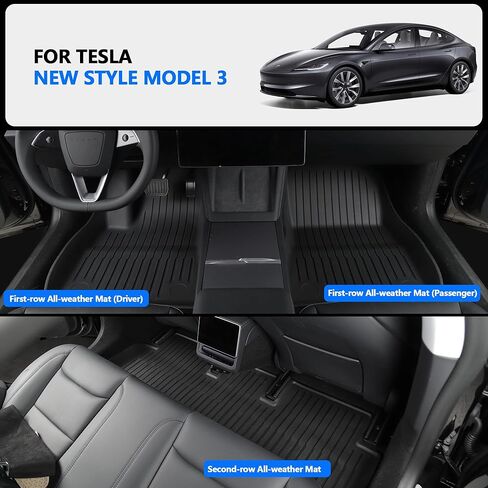 سجادات أرضية السيارة متوافقة مع Tesla New Model 3 لجميع الأحوال الجوية Cargo Liner 2024 in Kuwait