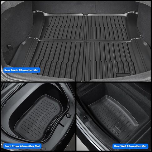 سجادات أرضية السيارة متوافقة مع Tesla New Model 3 لجميع الأحوال الجوية Cargo Liner 2024 in Kuwait