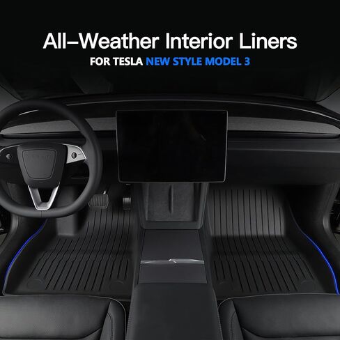 سجادات أرضية السيارة متوافقة مع Tesla New Model 3 لجميع الأحوال الجوية Cargo Liner 2024 in Kuwait