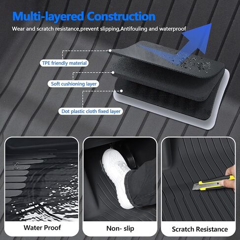 سجادات أرضية السيارة متوافقة مع Tesla New Model 3 لجميع الأحوال الجوية Cargo Liner 2024 in Kuwait