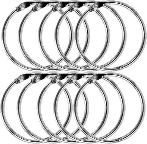 50 Pack Loose Leaf Binder Rings, Silver 1.5" (38mm) Capacity, for Index Cards Album Notebook Crafts Paper, Keychain Key Rings Steel Metal Book Rings in Kuwait