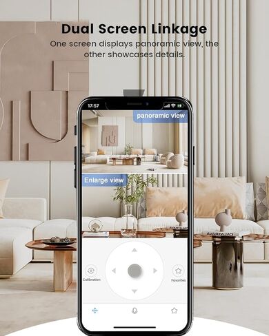 Light Bulb Camera Outdoor Indoor 2K 3MP Home Security Cameras, LED Bulb, 360° PTZ Dual Screen, Motion Detection, Tracking & Alarm, Color Night Vision, 2.4Ghz WiFi, 2-Way Talk, 24/7 Recording in Kuwait